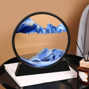 3D Moving Sand Art Lamp - Flowing Sand Painting Picture Dynamic Hourglass Decorative Desk